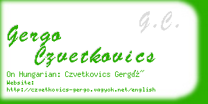 gergo czvetkovics business card